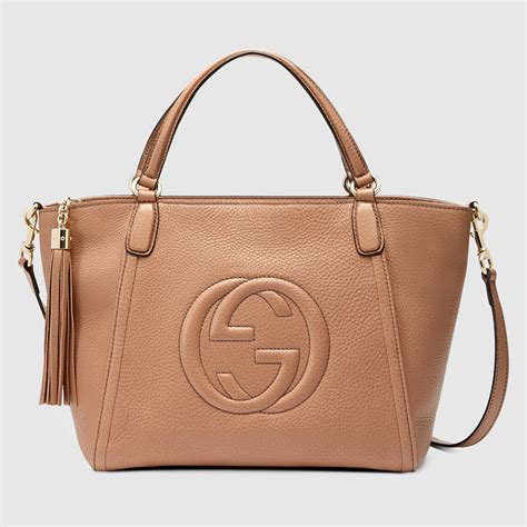 gucci 369176|Gucci Soho metallic leather top handle bag.